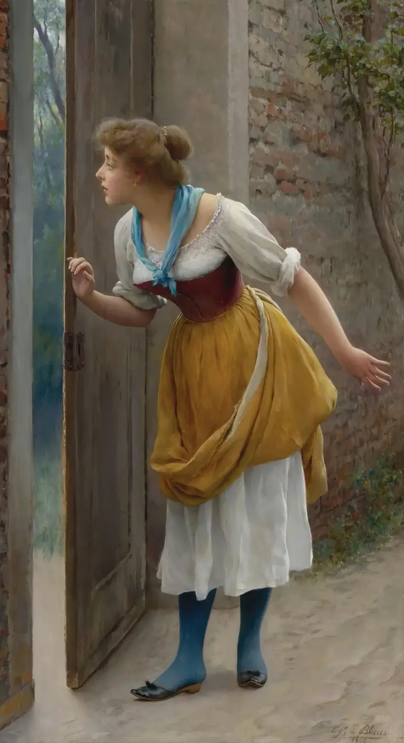 Tjuvlyssnaren av Eugen von Blaas