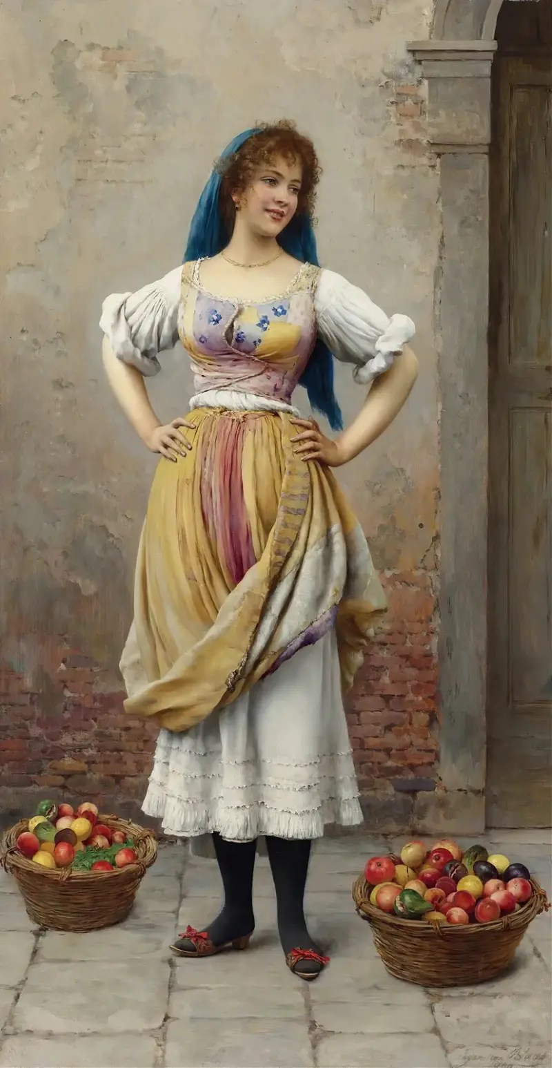 Marknadsflickan av Eugen von Blaas