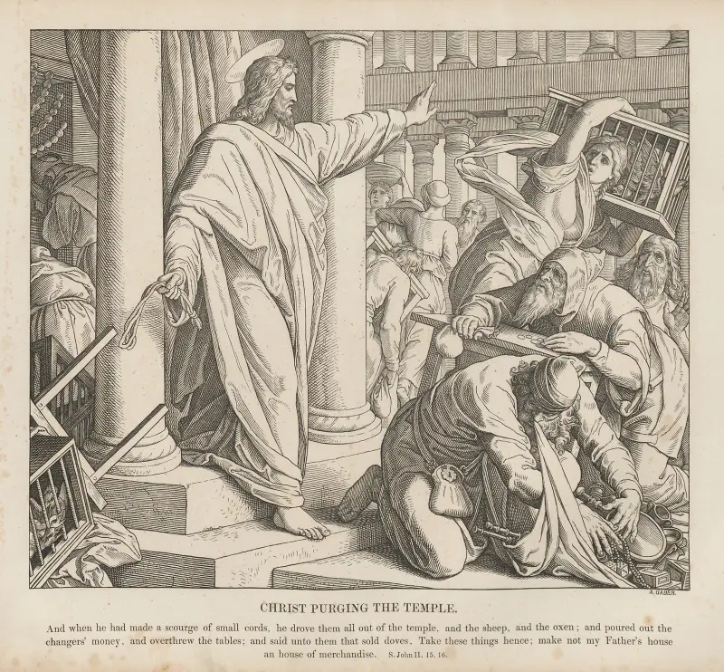 Kristus renar templet av Julius Schnorr von Carolsfeld