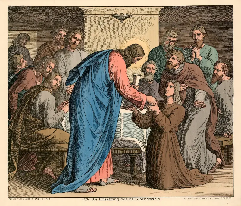 Die Einsetzung des heil. Abendmahls (The institution of Holy Communion) av Julius Schnorr von Carolsfeld