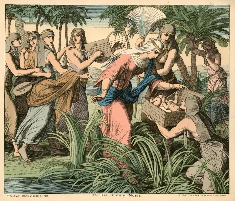 Die Findung Mosis (Moses found in an ark) av Julius Schnorr von Carolsfeld