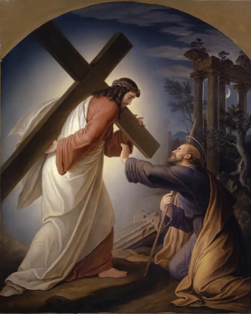 Domine, quo vadis[Lord, where are you going] av Julius Schnorr von Carolsfeld