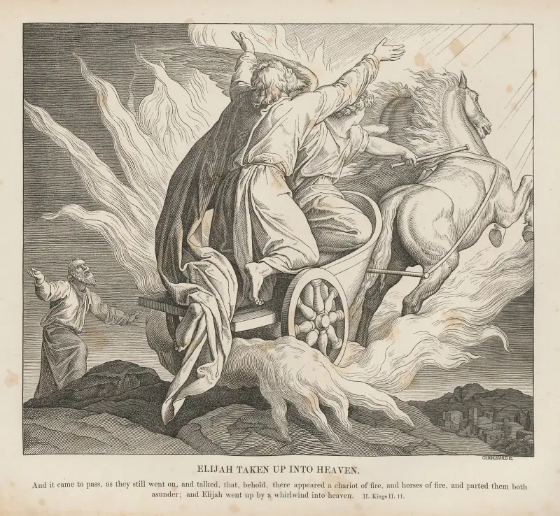 Elia upptagen till himlen av Julius Schnorr von Carolsfeld