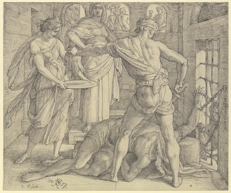 Enthauptung Johannis des Täufers av Julius Schnorr von Carolsfeld