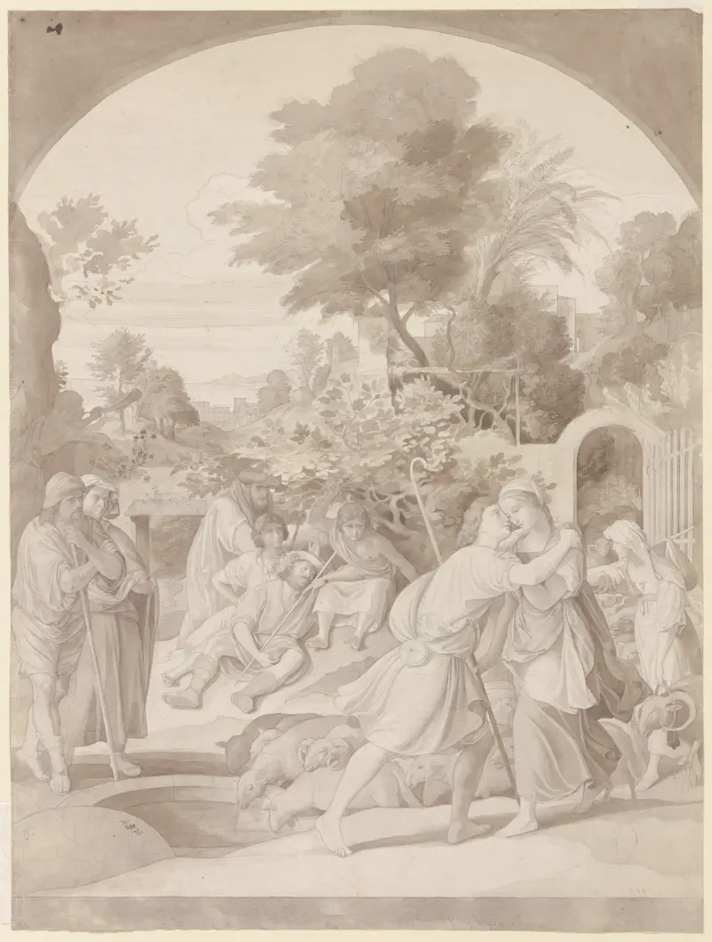 Jakob och Rakel av Julius Schnorr von Carolsfeld