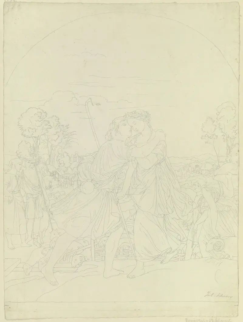 Jakob och Rakel av Julius Schnorr von Carolsfeld
