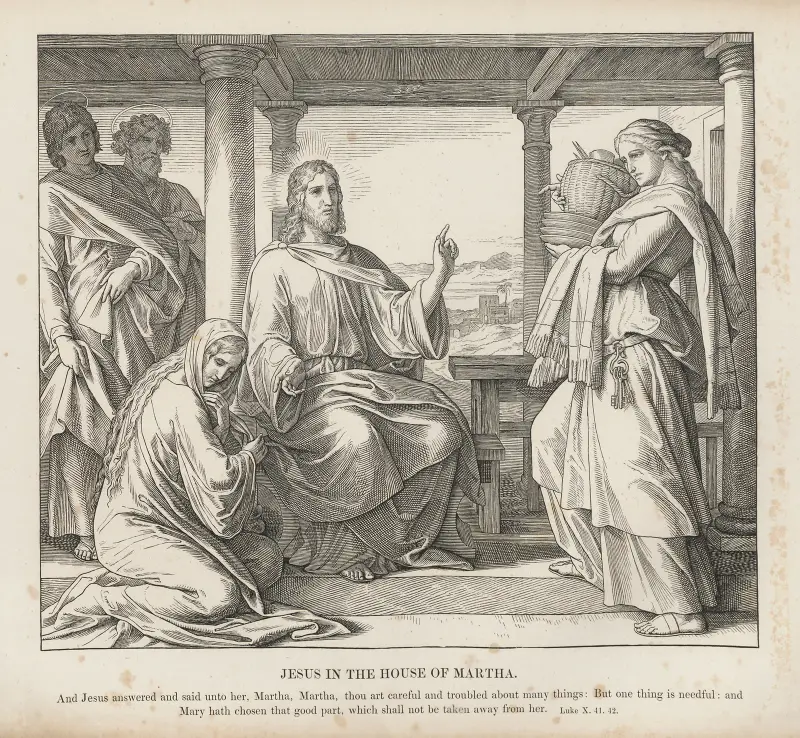 Jesus i Martas hus av Julius Schnorr von Carolsfeld