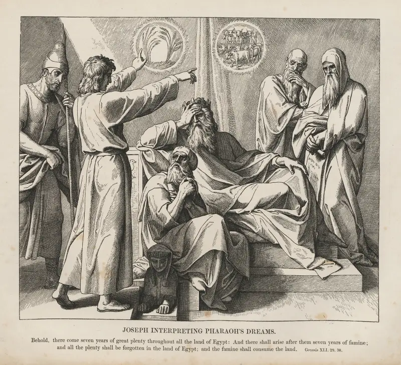 Josef tyder faraos dröm av Julius Schnorr von Carolsfeld