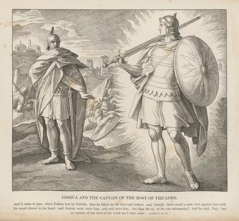 Josua och Herrens härs hövitsman av Julius Schnorr von Carolsfeld