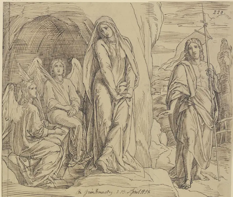 Maria Magdalena vid Kristi grav av Julius Schnorr von Carolsfeld