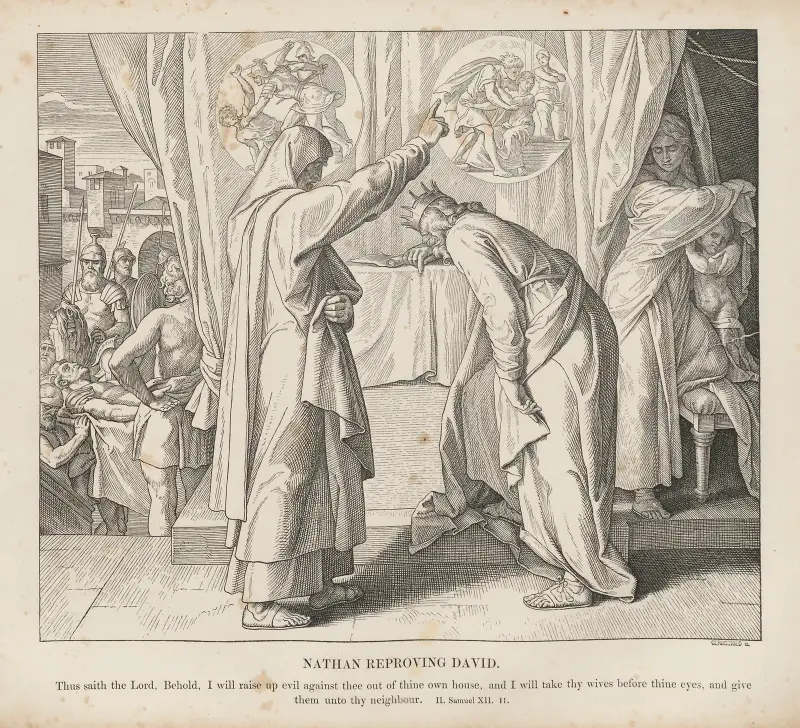 Natan förebrår David av Julius Schnorr von Carolsfeld