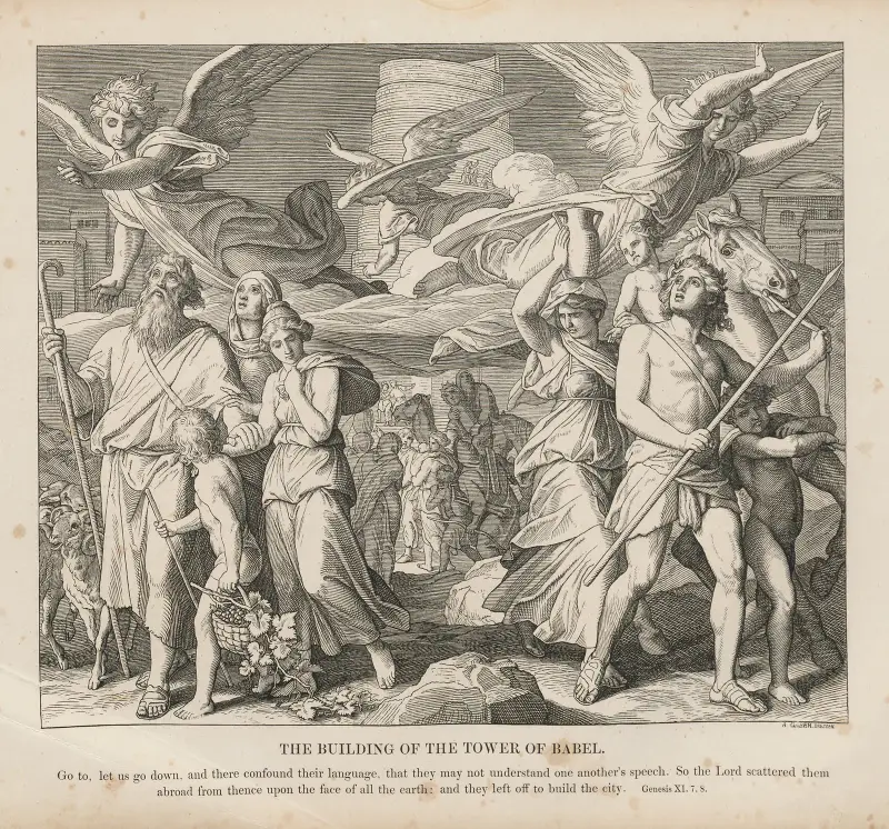 Babels torn av Julius Schnorr von Carolsfeld