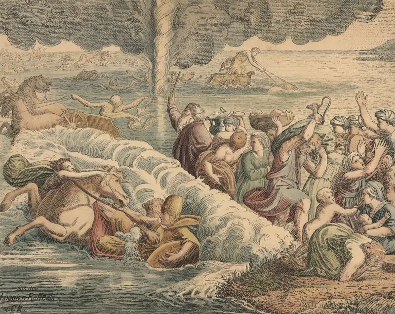 Övergången över Röda havet av Julius Schnorr von Carolsfeld