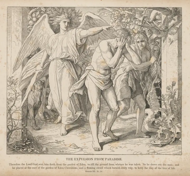 Utvisningen ur paradiset av Julius Schnorr von Carolsfeld