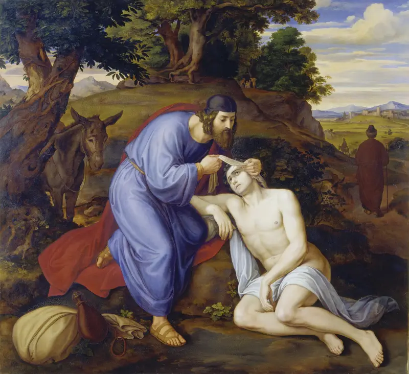 Den barmhärtige samariten av Julius Schnorr von Carolsfeld