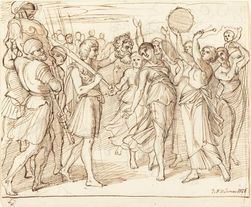 Davids triumf av Julius Schnorr von Carolsfeld
