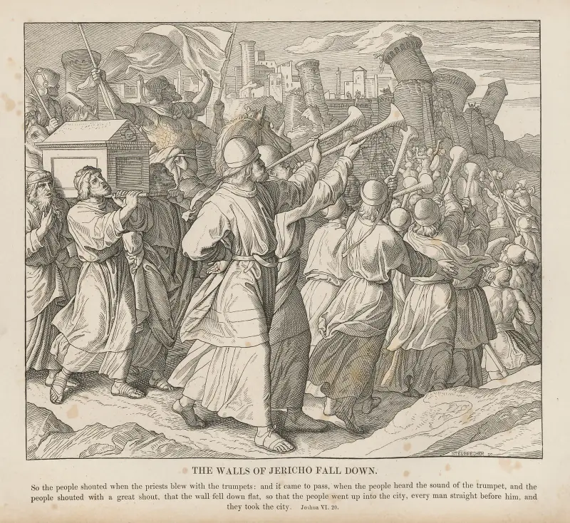 Jerikos murar faller av Julius Schnorr von Carolsfeld