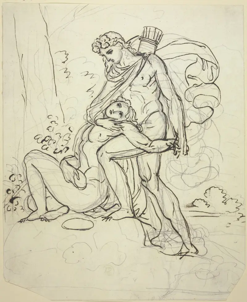 Apollo mit dem sterbenden Hyakinthos av Peter von Cornelius