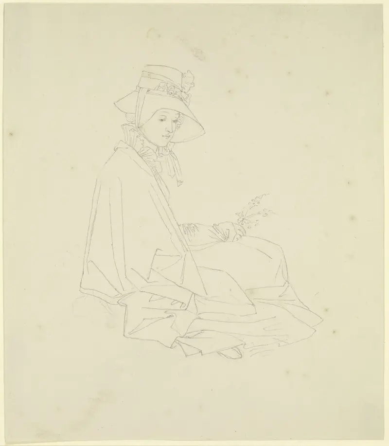 Bildnis der Christine Wenner, geborene Malß (Taunusreise) av Peter von Cornelius