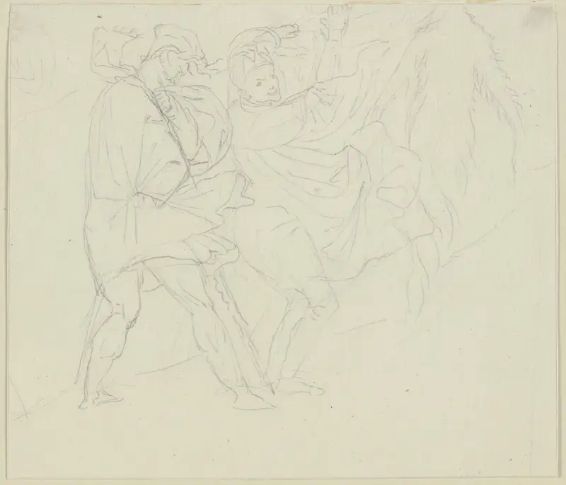 Der Gang nach dem Brocken; Faust und Mephisto av Peter von Cornelius