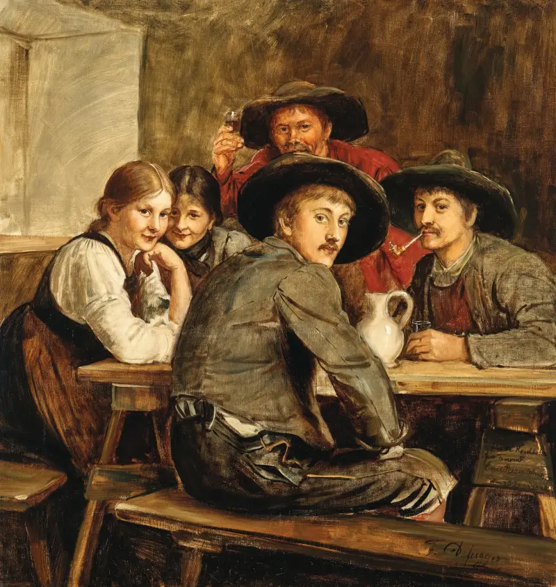 Ein fröhliches Beisammensein von Franz von Defregger