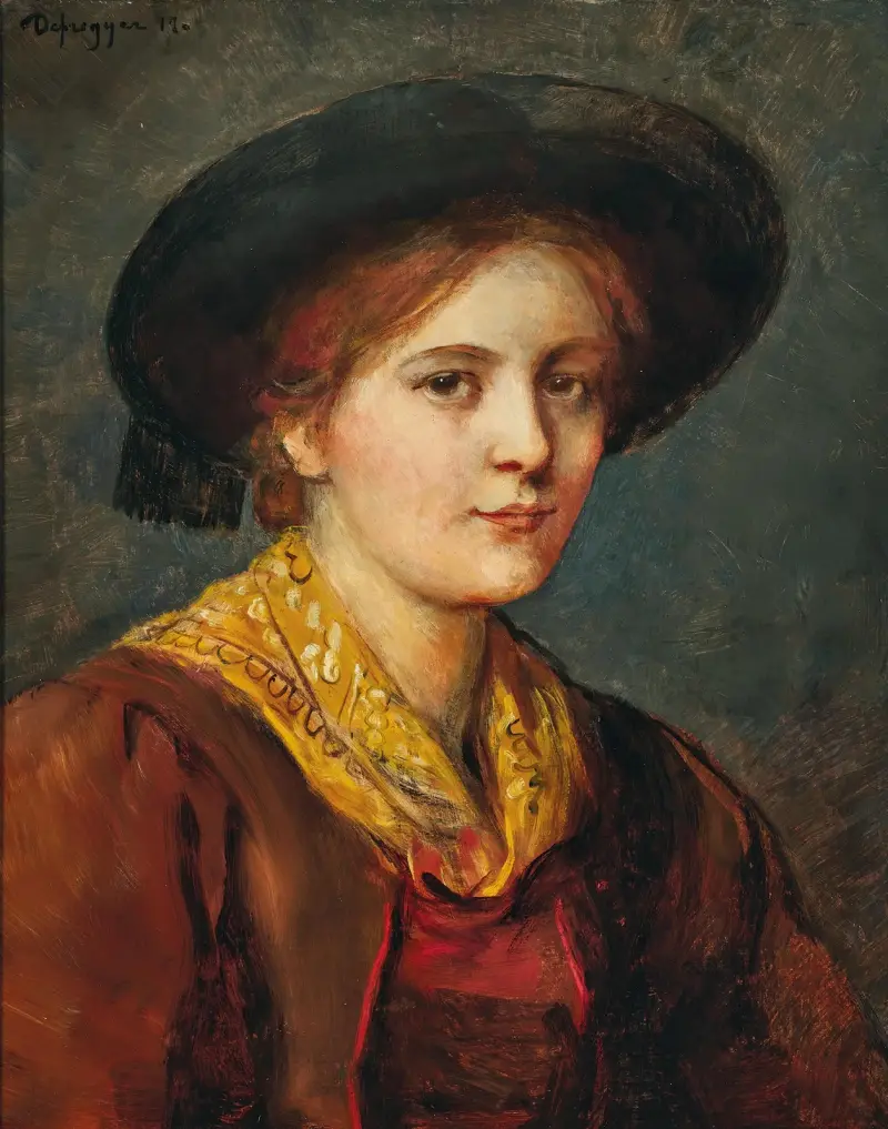 A Young Tyrolean Girl av Franz von Defregger