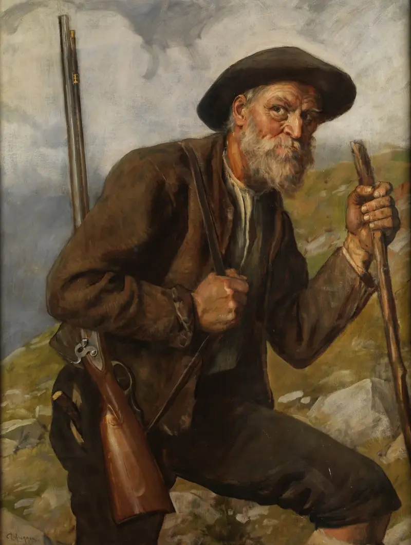 Starý lovec s puškou, Franz von Defregger