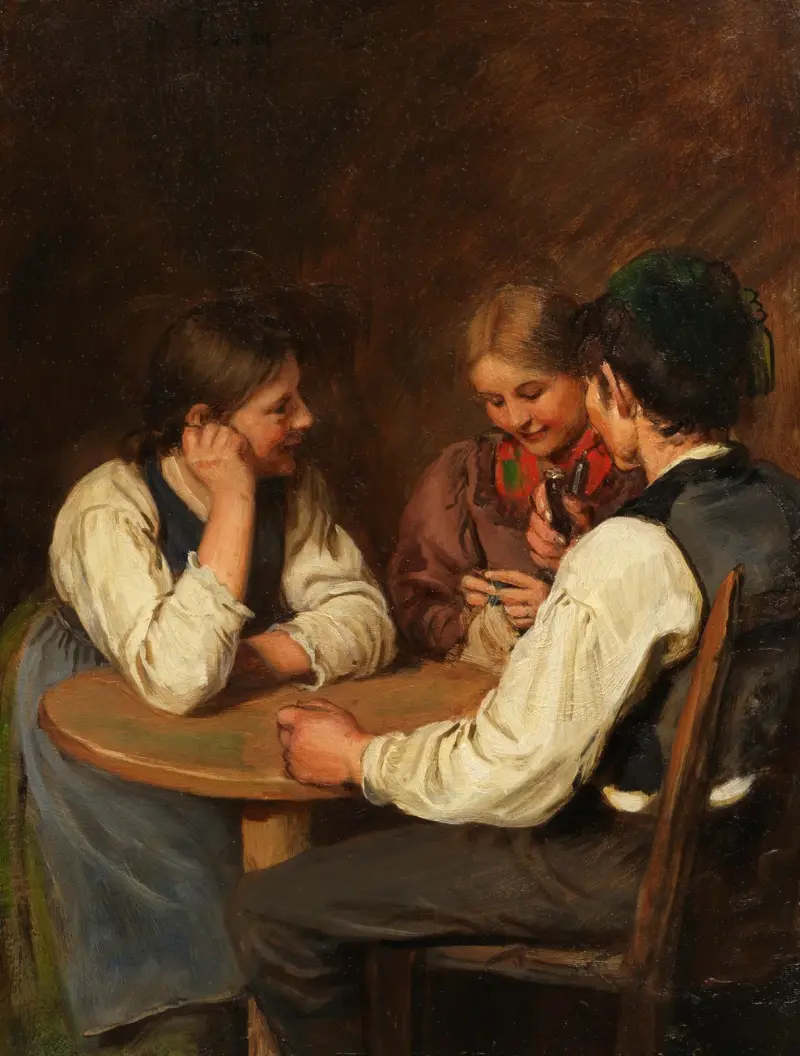 Bäuerliche Genreszene von Franz von Defregger