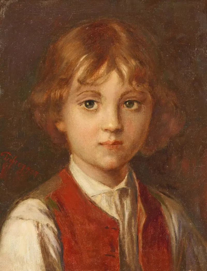 Porträtt av en pojke av Franz von Defregger