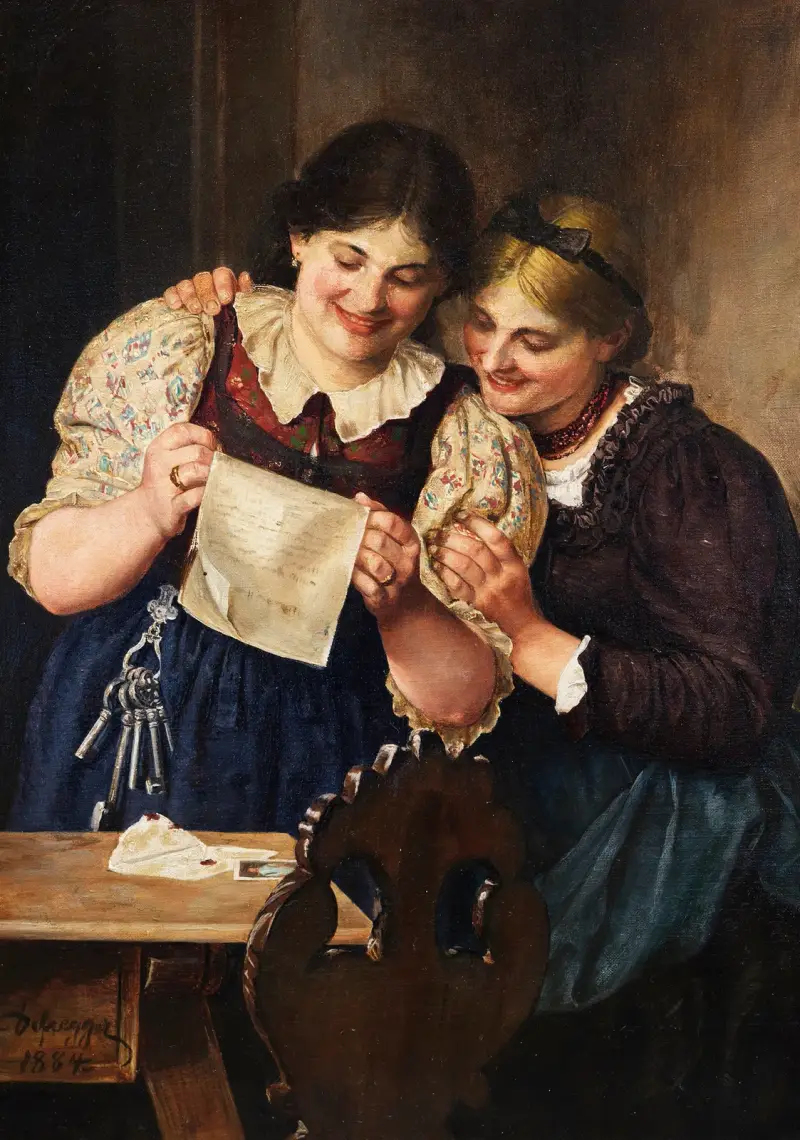 Kärleksbrevet av Franz von Defregger