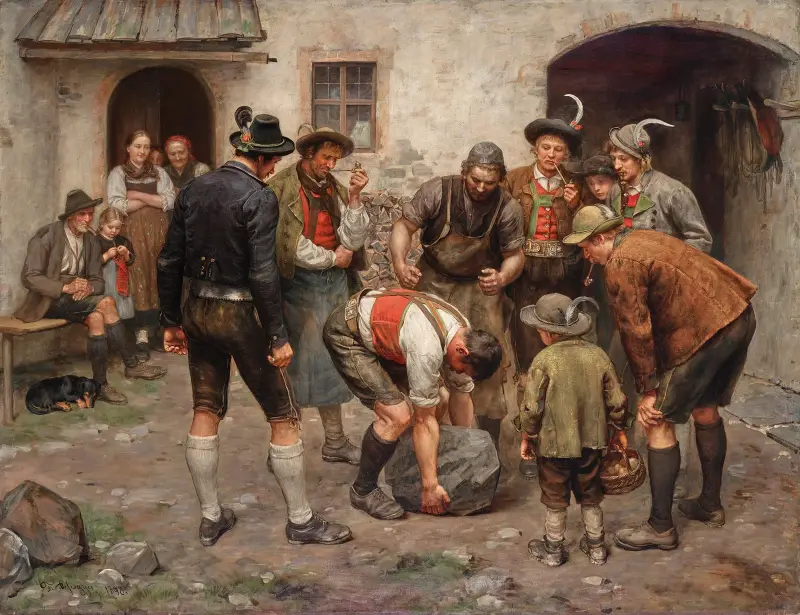 Kraftprovet av Franz von Defregger