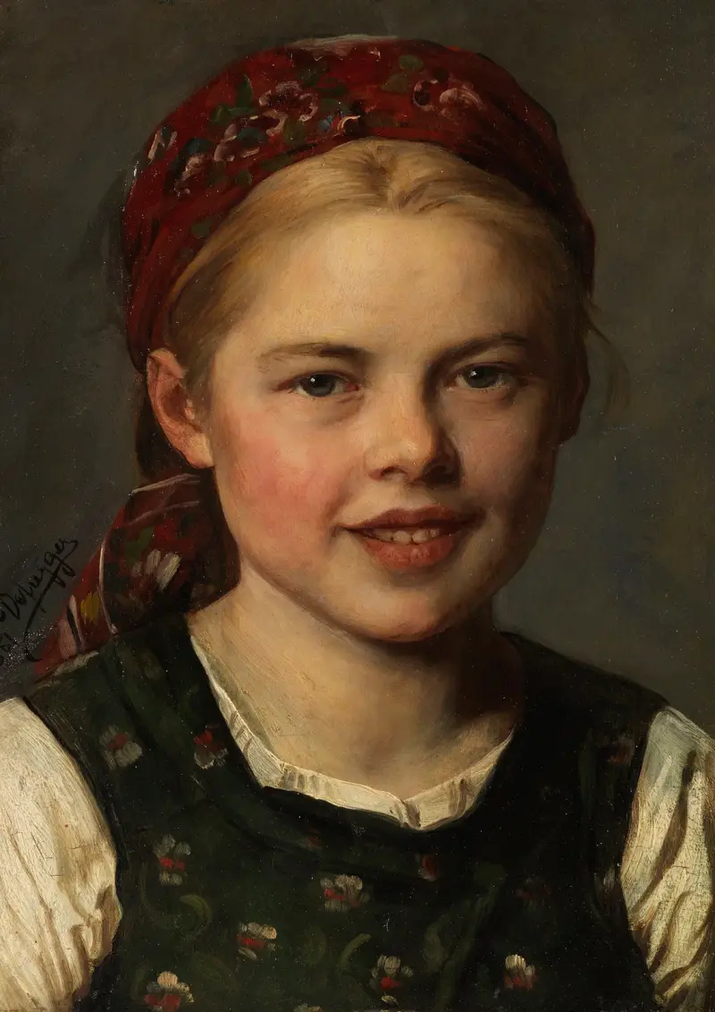 Dirndl med mössa av Franz von Defregger