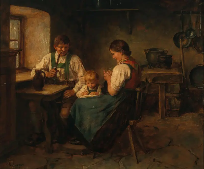 Arbetsdagens slut av Franz von Defregger