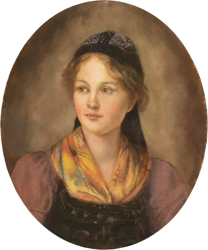 Mädchenporträt von Franz von Defregger