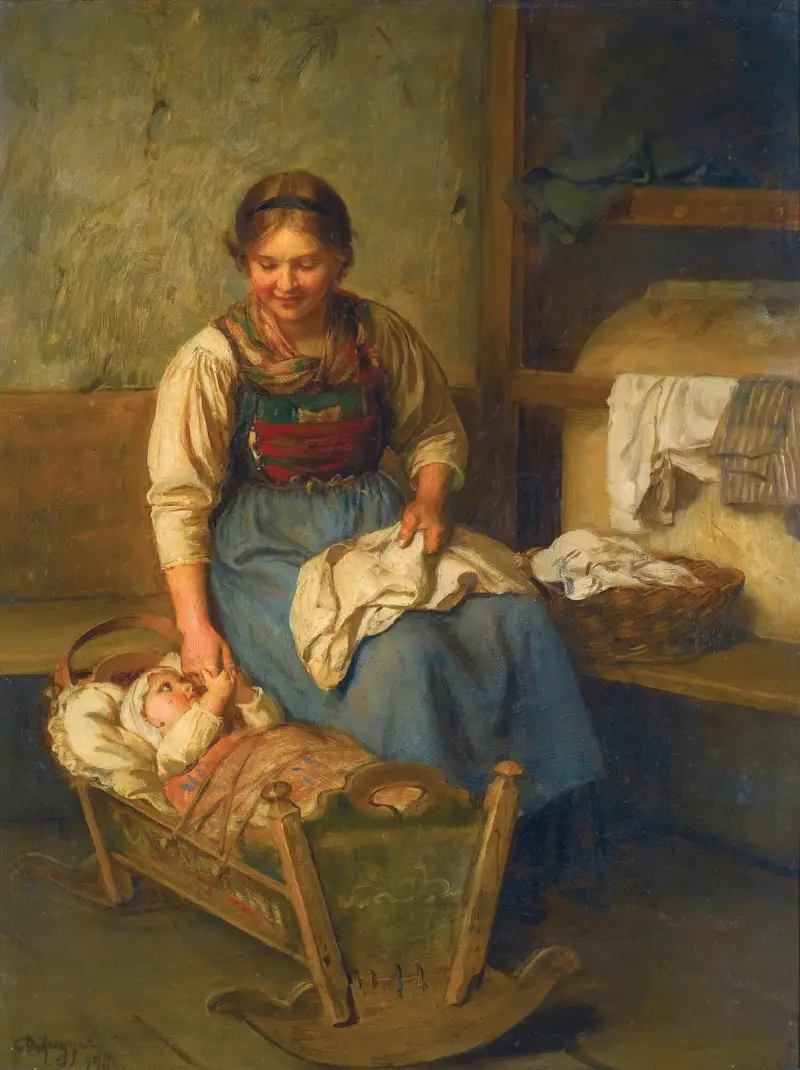 Der Stolz der Mutter von Franz von Defregger