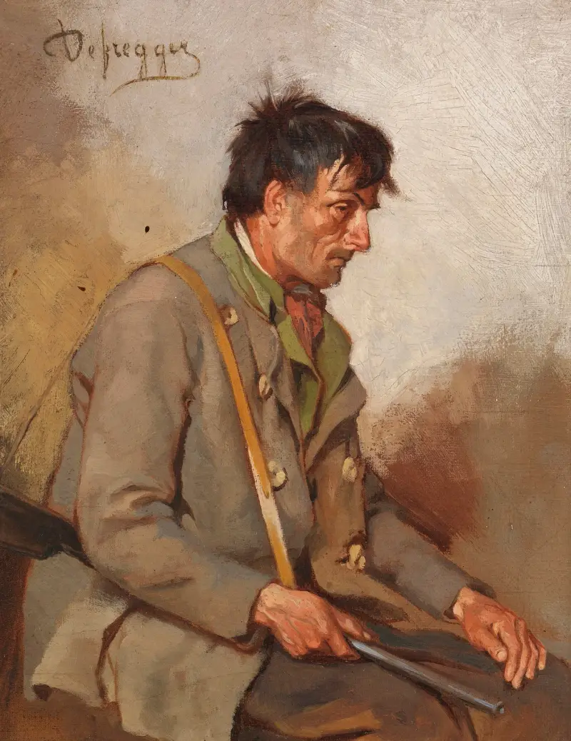 Sittande jägare av Franz von Defregger