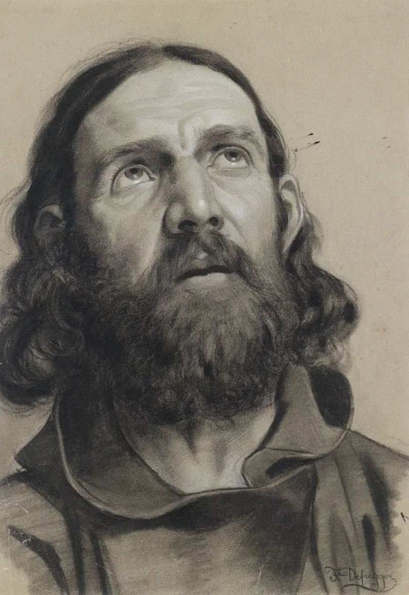 Studie vousatého muže, Franz von Defregger