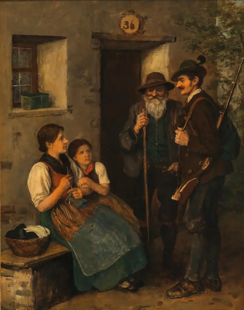 Jägarens avsked av Franz von Defregger