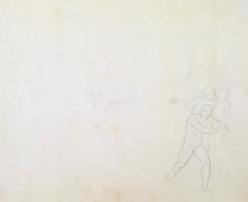 Die drei Heiden des Recto als Aktfiguren av Joseph von Führich