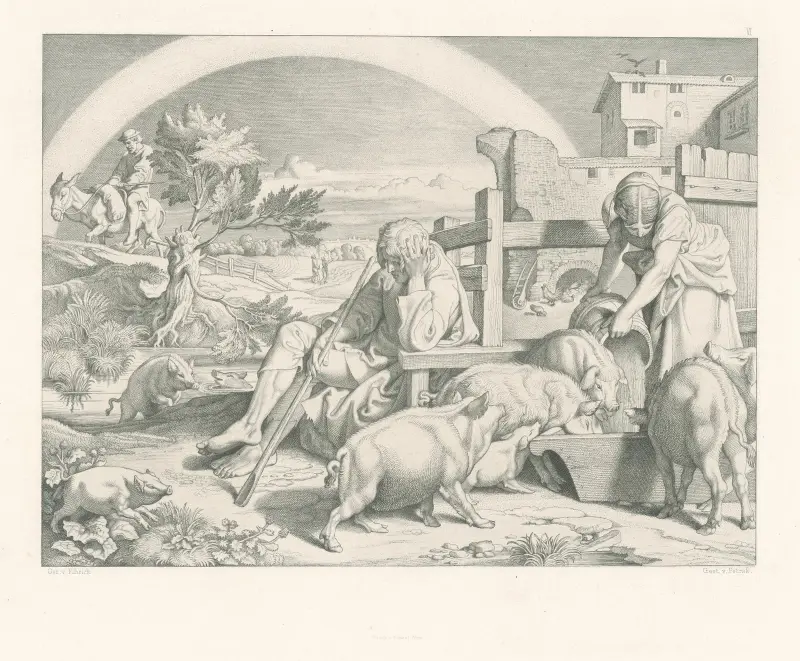 Pastier svíň av Joseph von Führich