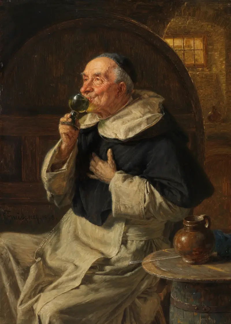 Ochutnávka vína, Eduard von Grützner