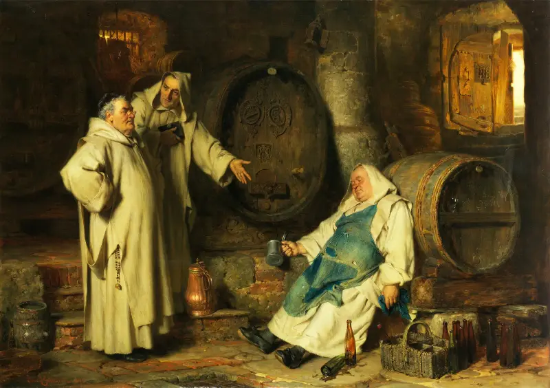 I klosterkällaren av Eduard von Grützner