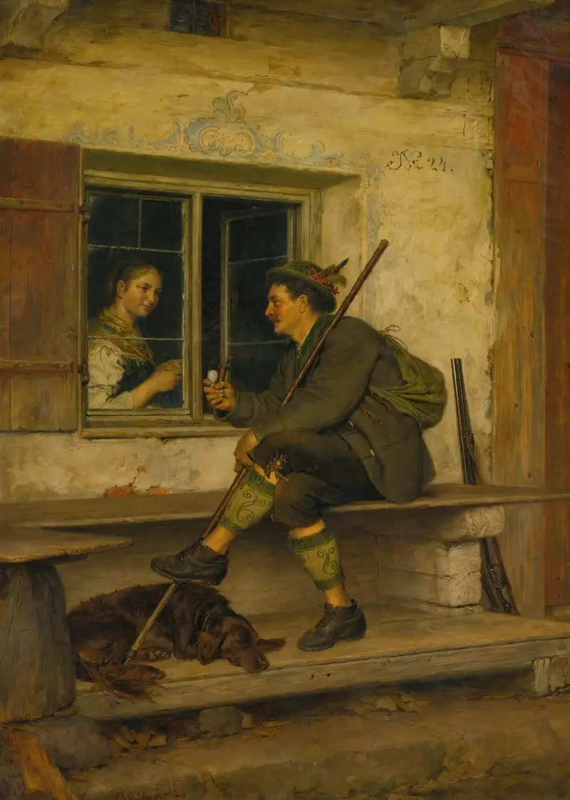 The Tyrolean traveler av Eduard von Grützner