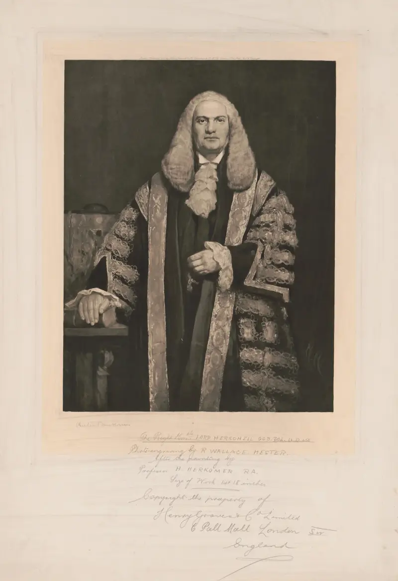 The right honble Lord Herschell av Sir Hubert von Herkomer