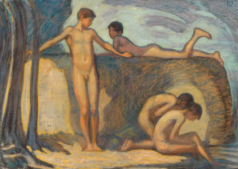 Badende Knaben, 1912 von Ludwig von Hofmann