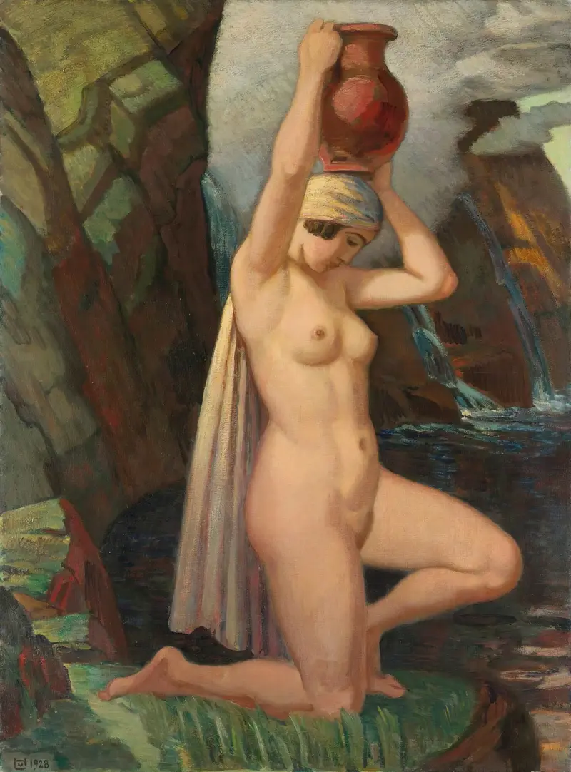 The water carrier av Ludwig von Hofmann