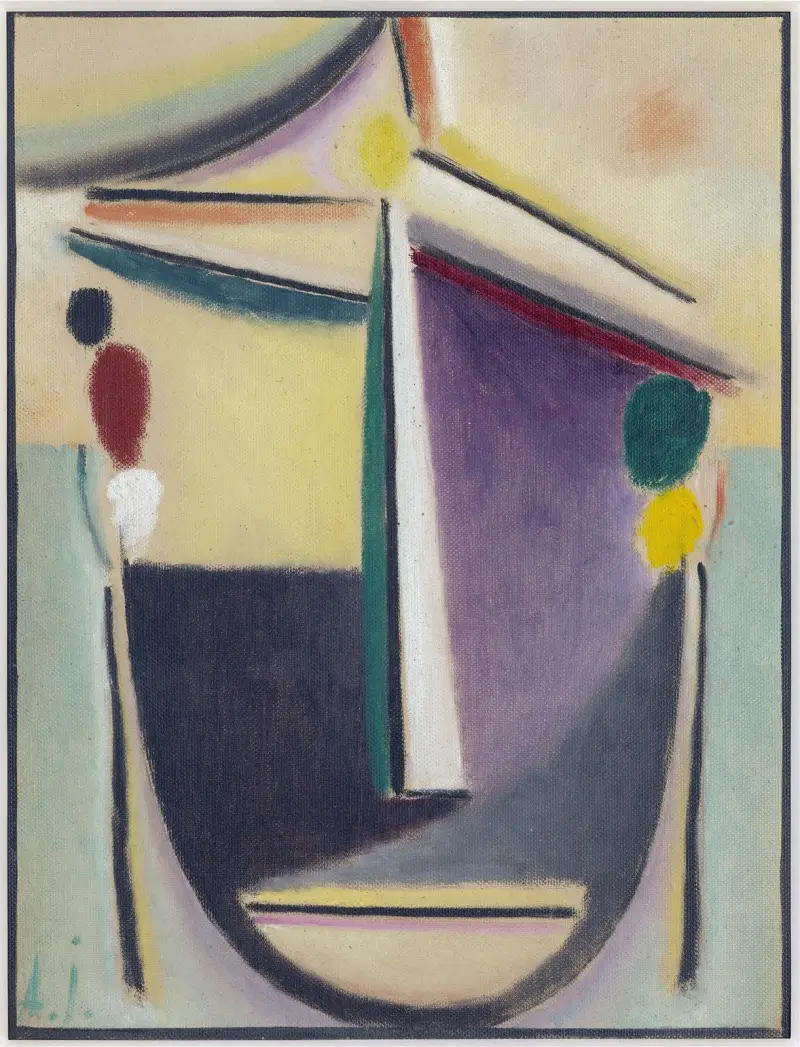 Abstract Head, Black-Yellow-Purple av Alexej von Jawlensky