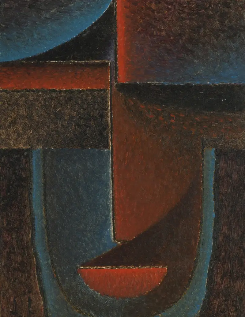Abstrakter Kopf; Blau-Rot (Abstract Head; Blue-Red) av Alexej von Jawlensky