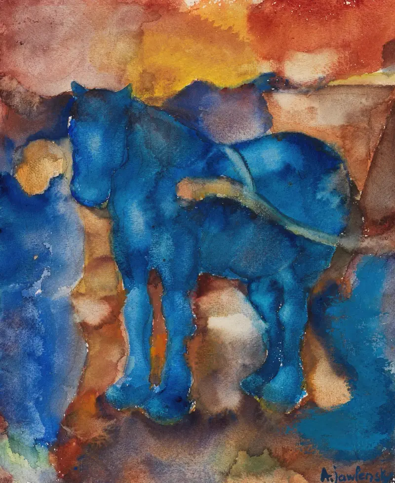 Blaues Pferd av Alexej von Jawlensky
