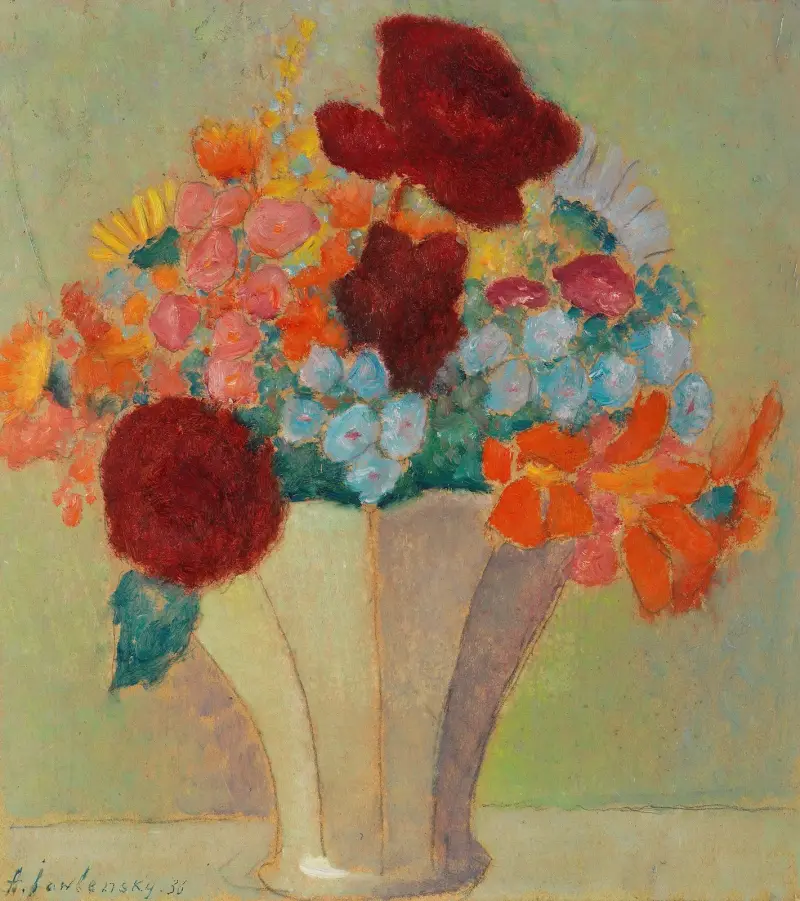 Grosses Stillleben; Helles Bouquet av Alexej von Jawlensky